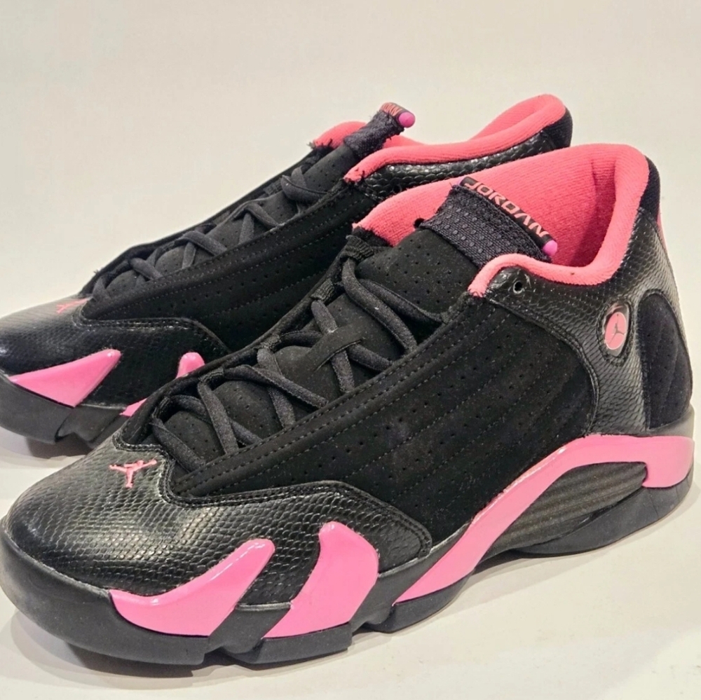 AIR JORDAN 14 XIV RETRO GS BLACK DESERT PINK SZ 4Y
